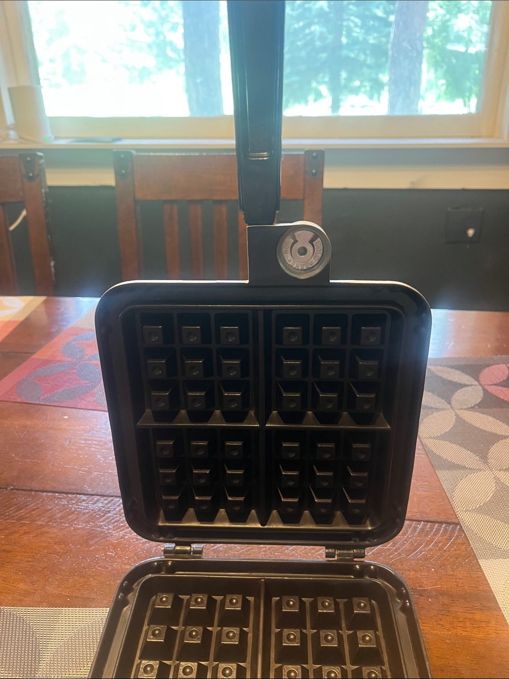 Nordic Ware Silver and Black Mini Waffle Iron - Picture 5 of 6
